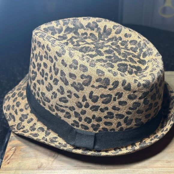 Animal Print Leopard Fedora Hat Rue 21 One Size Fits Most EPC - Picture 3 of 7